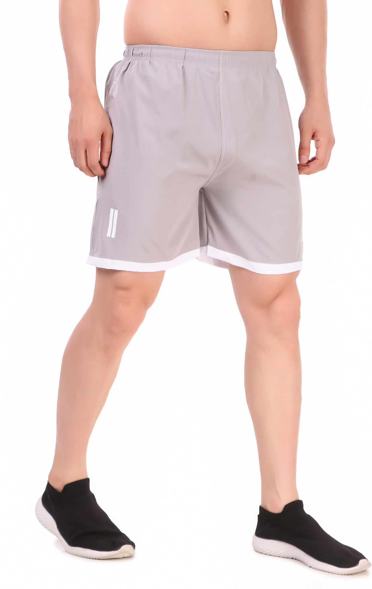 Black Lycra Blend Solid Short For Men - Image 20
