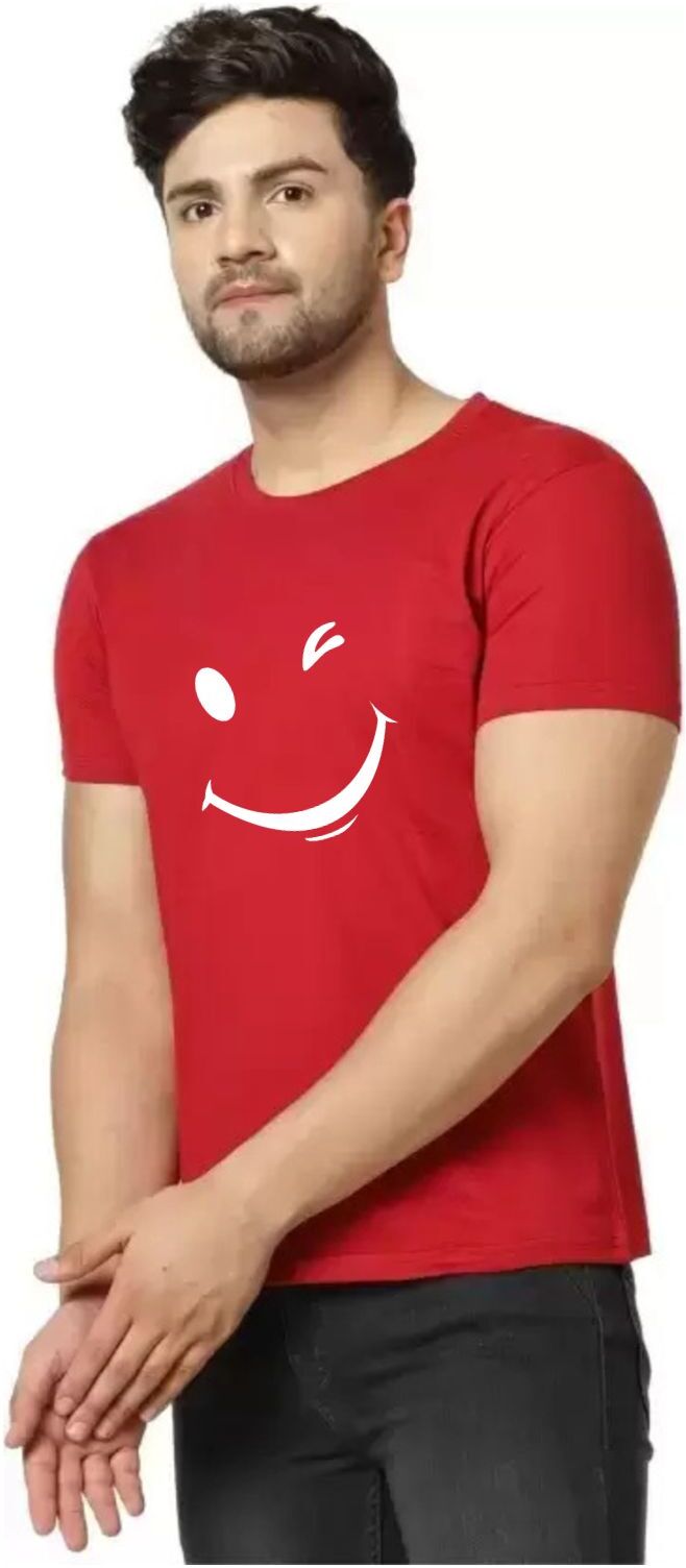 Black Cotton Blend Printed T-Shirt For Men - Image 3